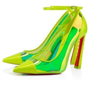 Christian Louboutin Condorapik PVC Debout Iridescent heels RETAIL 1,045